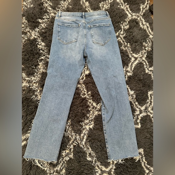 Kensie Blue Boyfriend Jeans with Distressed Style - Picture 2 of 4